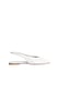Cream Slingback-Ballerinas aus Leder