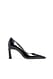 Black Leder-Pumps mit eckiger Spitze