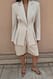 Beige weite Midirock mit mittlerer Taille