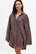 Brown Minikleid aus Leinenmischung