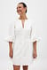 White tailliertes Minikleid aus Leinenmischung