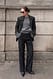 Stripe Gestreifte Anzughose mit niedriger Taille