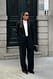 Brown Stripe Oversize-Zweireiher-Blazer mit Fischgrätmuster