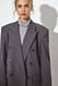 Dark Grey Maxi-Oversize-Blazer mit doppelter Knopfleiste