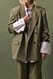 Dark Grey Maxi-Oversize-Blazer mit doppelter Knopfleiste