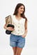 Mid Blue Denim-Shorts mit mittlerer Taille