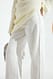 White Distressed-Jeans mit mittlerer Taille und Nahtdetail