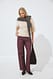 Aubergine Gerade geschnittene Jeans mit mittlerer Taille