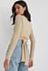 Beige Top mit offenem Rücken