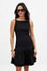 Black Minikleid mit Rüschen und offenem Rücken