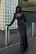Black Maxirock mit Wickeldetail