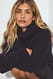 Navy Oversize-Strickpullover mit Rollkragen