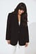 Black Oversize Maxi-Blazer mit einem Knopf