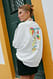 Off White Oversize-Sweatshirt mit Print