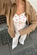 White/Print bedrucktes Jersey-Unterhemd