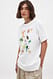 Fruit Print Oversize-T-Shirt mit Rundhalsausschnitt und Print