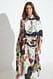Mint Print bedrucktes Kleid mit Tuch-Detail