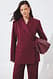 Burgundy Regulärer Blazer mit überlappenden Partien