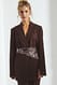 Brown Regulärer Longline-Blazer