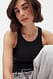 White Geripptes Tank-Top