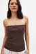 White geripptes Tube-Top
