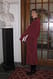 Burgundy Midirock aus Kunst-Wildleder