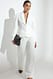 White Satin-Hose mit mittlerer Taille