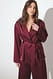 Brown Pyjama-Kimono aus Satin