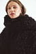 Black Teddy-Mantel mit Tuchdetail