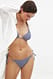 Navy Check Seersucker-Bikini-Höschen