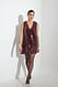 Burgundy A-Linien-Minikleid mit Pailletten