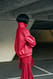 Red kurze PU-Bikerjacke
