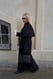 Black Mantel aus Wollmischung mit Cape-Detail