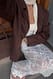 Offwhite Maxikleid mit Spitzen-Slip