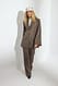 Beige weich fallende Schlaghose mit niedriger Taille