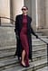 Dark Brown Soft Line drapiertes Maxikleid