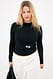 Black Soft Line Langarmshirt mit Trichterhals