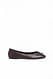 Offwhite Ballerinas mit eckiger Spitze und Schleife