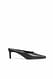 Black Squared Toe Mules