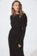 Black maxikleid mit strukturierter drapierung