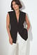 Black Taillierte Blazer-Weste