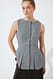 Grey tailliertes Peplum-Top