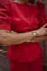Red taillierte Bluse mit Puffärmeln