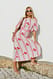 Pink Stripe Maxikleid mit Schnürung am Rücken