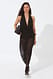 Brown Midirock aus transparentem Mesh
