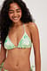 Green Print Triangel-Bikini-Oberteil