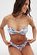 Blue Floral Bunches Bandea-Top mit Twist-Detail