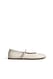 Offwhite Ballerinas aus Leder ohne Futter