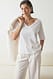 White T-Shirt mit V-Ausschnitt