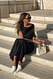 Pinstripe Gewebtes Top mit Nadelstreifen und drapiertem Detail